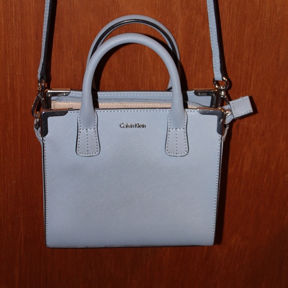 blue calvin klein purse